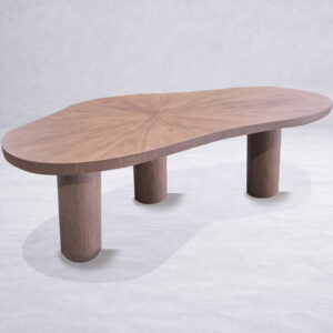 Organischer Esstisch Bobbie hellbraun, 215 x 110 cm