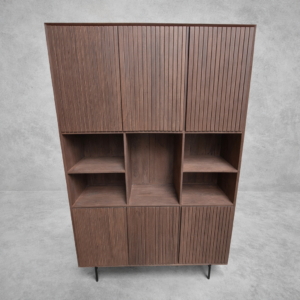 japandi vakkenkast groot bruin 135x40x200cm