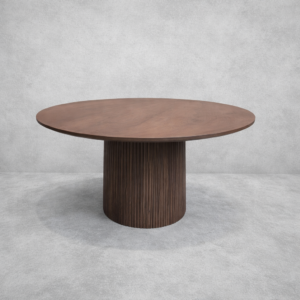 Japandi Couchtisch rund braun 80 cm