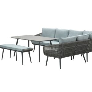 davis rope aluminium lounge set tuinmeubelen zitgroep grijs rechts