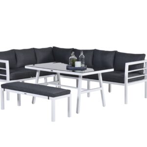 blakes aluminium hoeklounge tuinmeubel set links wit