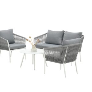 fleurie rope alu lounge set tuinmeubelen zitgroep wit