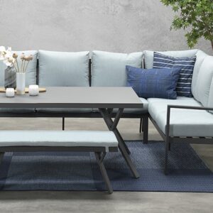 Sergio Aluminium-Eck-Lounge-Set Gartenmöbel Sitzgruppe rechts