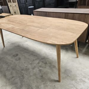 Esstisch Tabassum Deens, oval, Teakholz, 220 × 100, naturbelassen