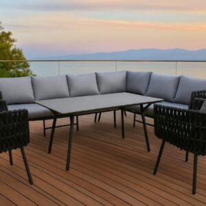 abby hoeklounge tuinmeubelen zitgroep touw rechts antraciet