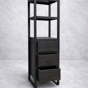 Bücherregal mit Schubladen, 200 cm hoch